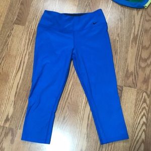 Blue Nike Dri-Fit Capri leggings